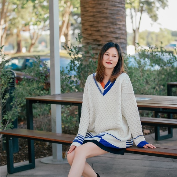 Mickey Colorblock Oversized Sweater 